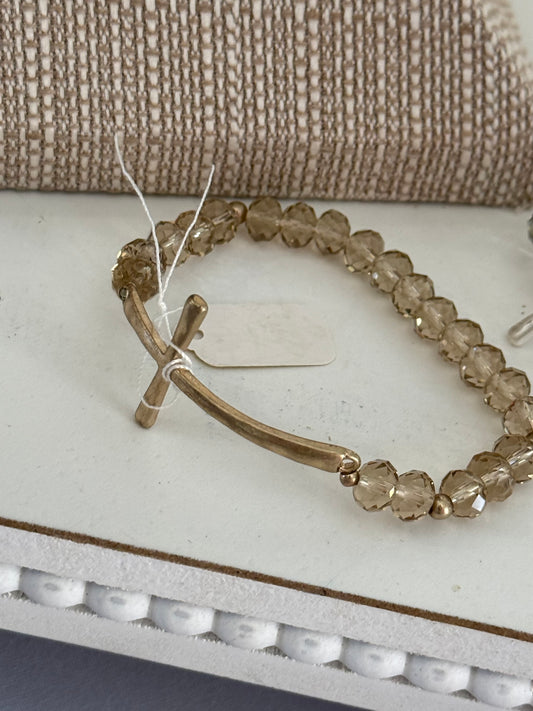 Beaded Cross Bracelet