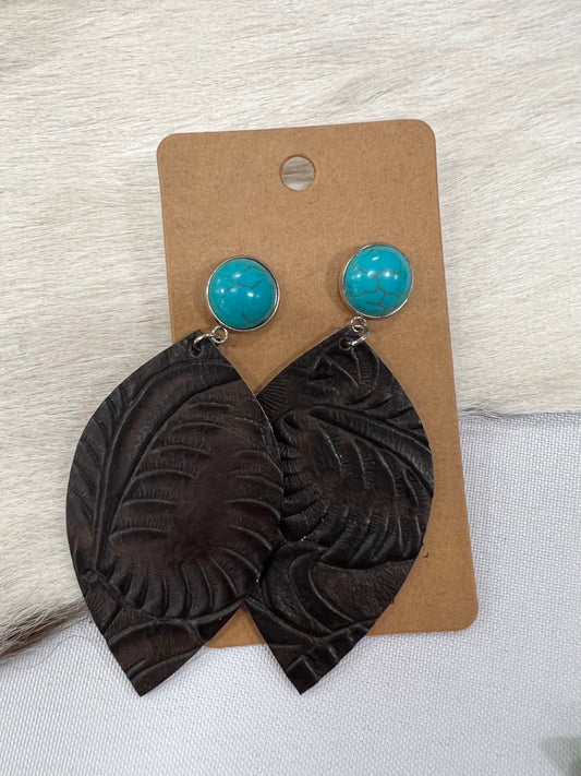 Dark Embossed Earrings