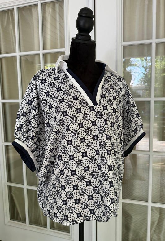 Navy Villa Top