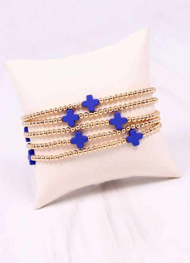 Blue Cross Bracelets