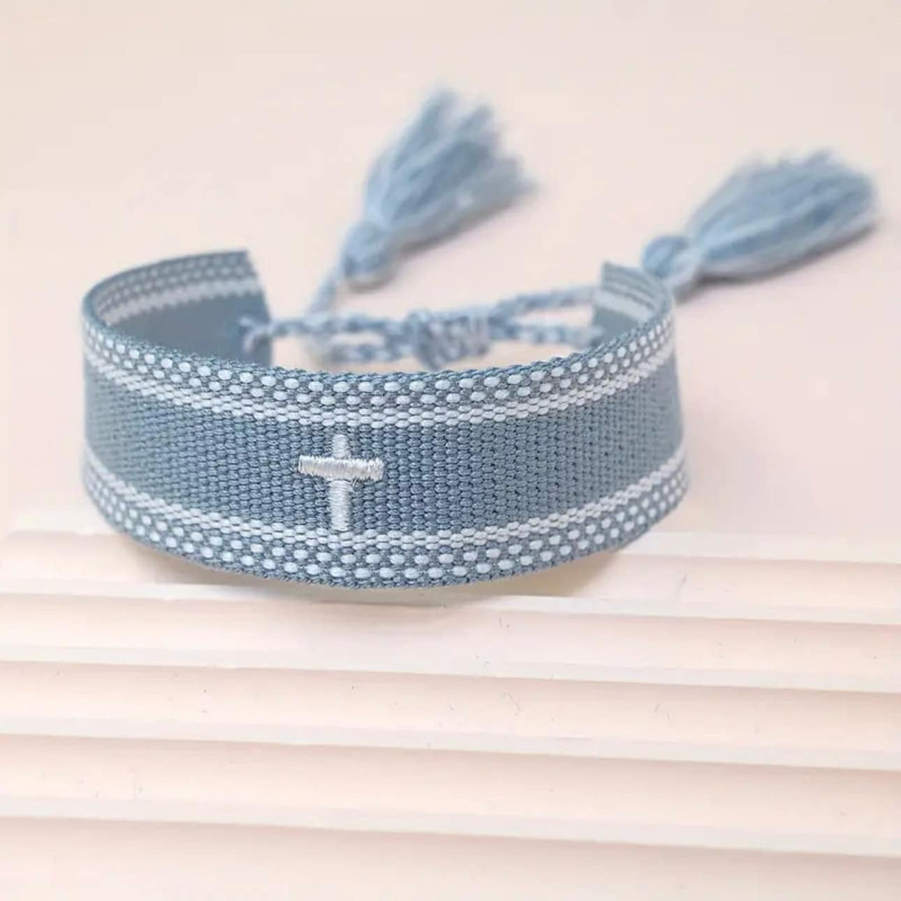 Cross Bracelet- Blue