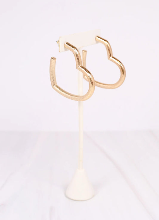 Gold Heart Earring