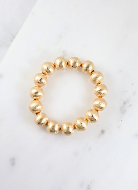 Textured Ball Bracelet- GOLD