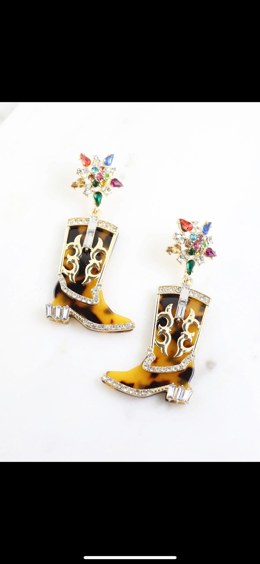 Jeweled Boot Earring